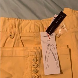 Flat front crop pant